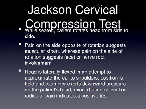 jackson compression test|cervical compression test positive meaning.